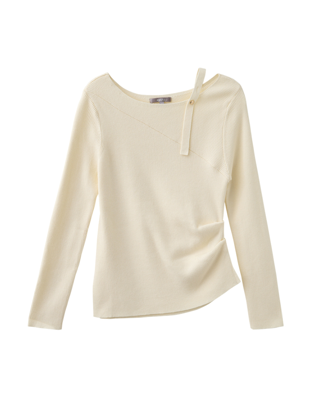 abito斜肩造型兩件式上衣