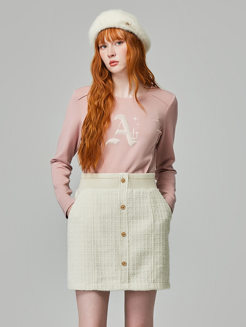 abito小香格紋短裙