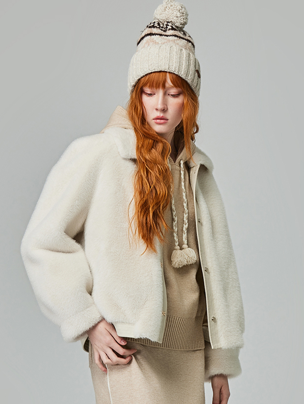 abito時髦保暖壓釦外套