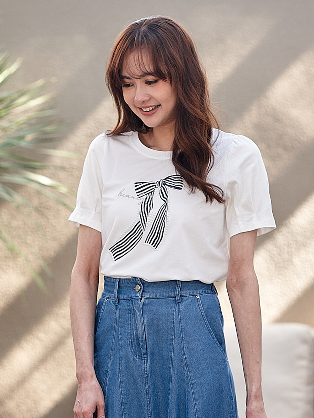 DITA日系蝴蝶結印圖T-SHIRT