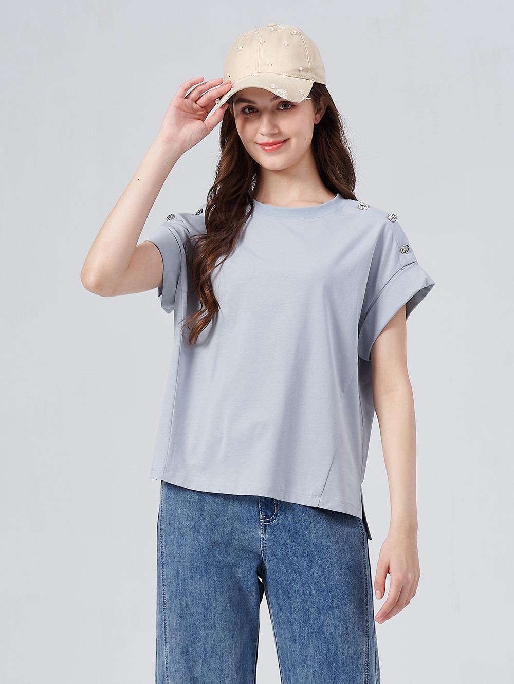 DITA基本款百搭法國袖T-SHIRT