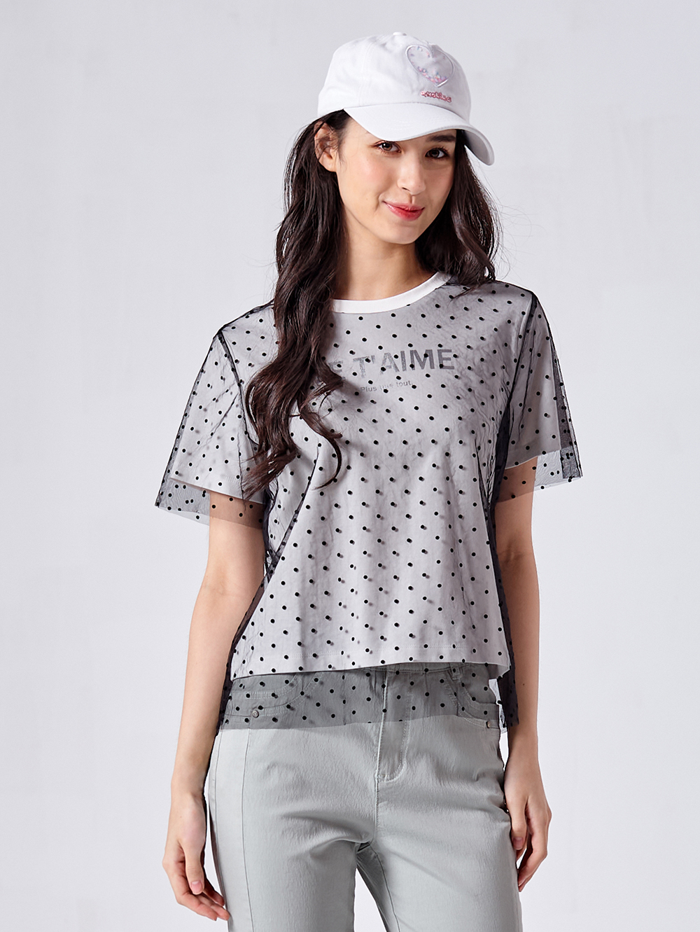DITA愛你水玉網紗T-SHIRT