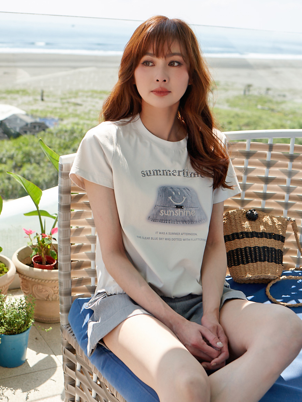 DITA夏日時光拉繩寬T-SHIRT
