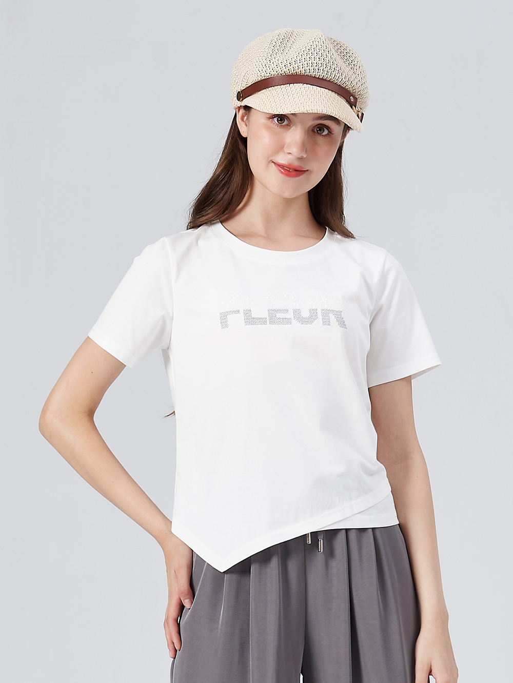 DITA基礎百搭亮片字母T-SHIRT