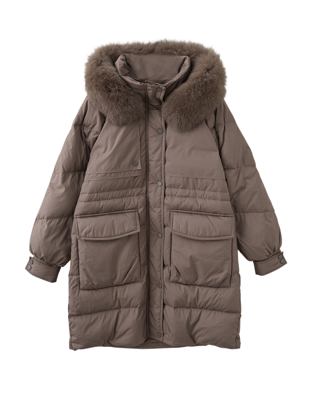 DITA保暖長版收腰羽絨外套