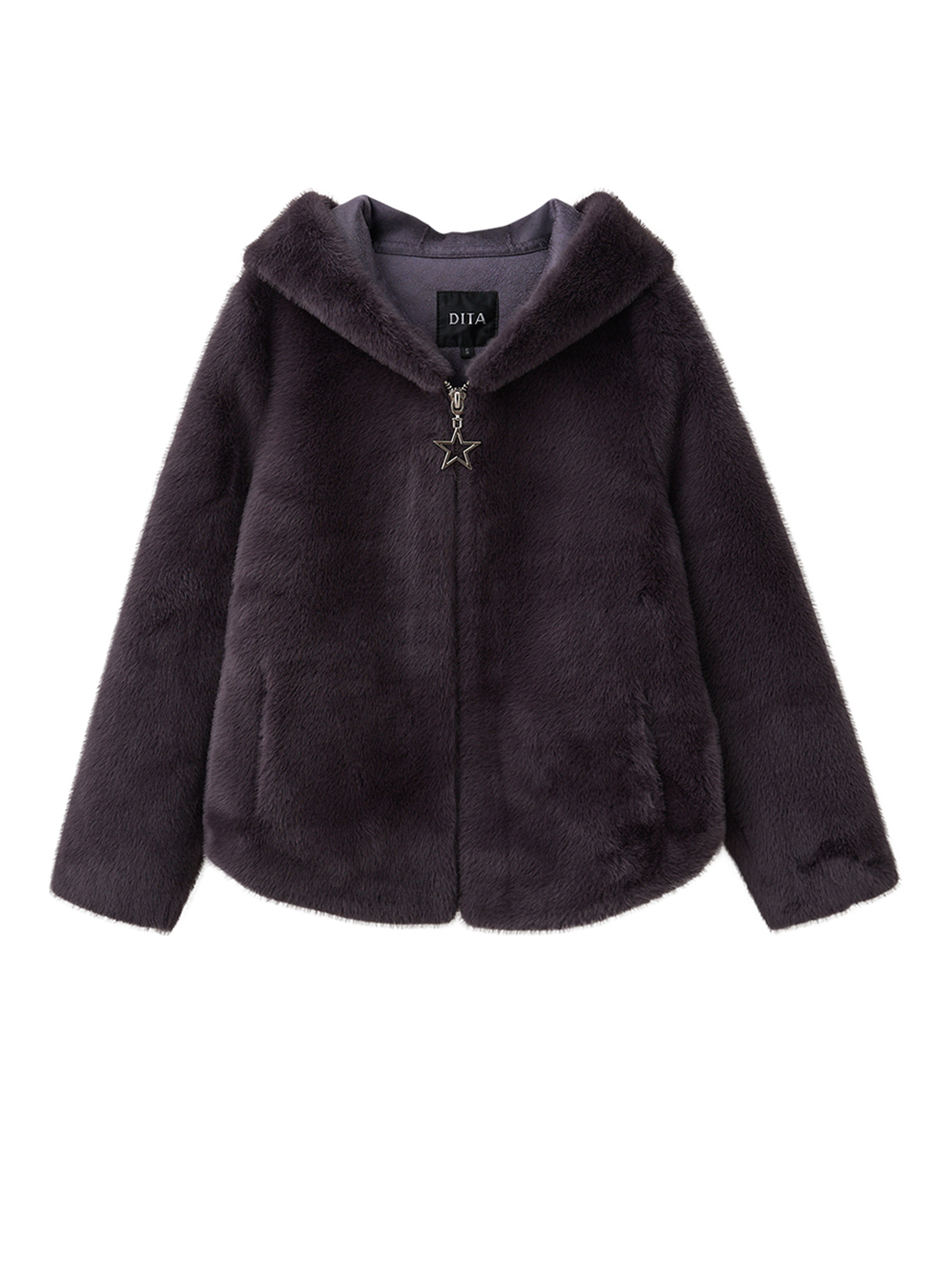 DITA輕奢感短版毛草外套