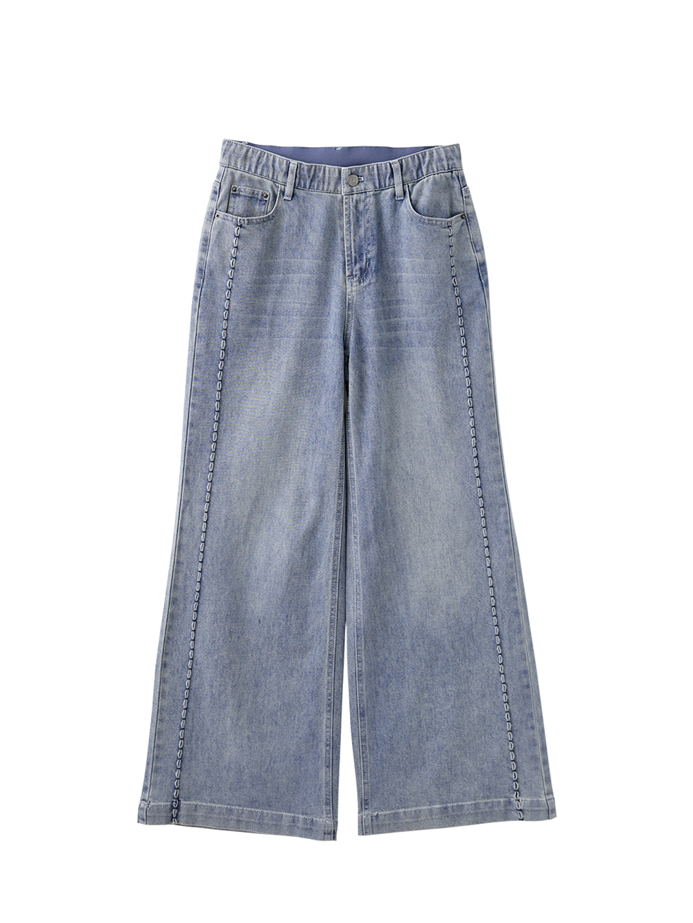 DITA特殊縫線牛仔寬褲