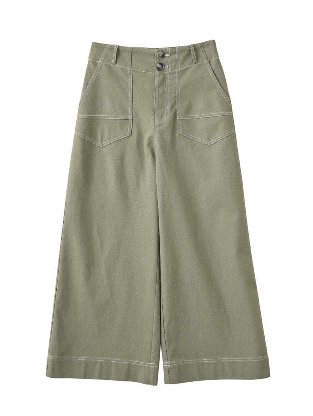 DITA雙釦個性九分寬褲