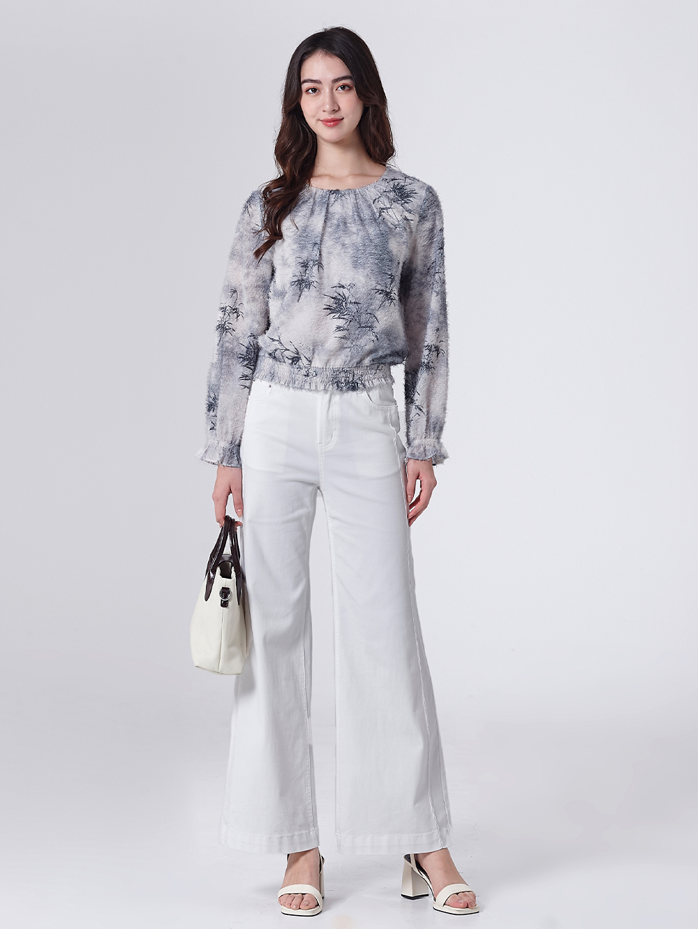 DITA特殊縫線牛仔寬褲