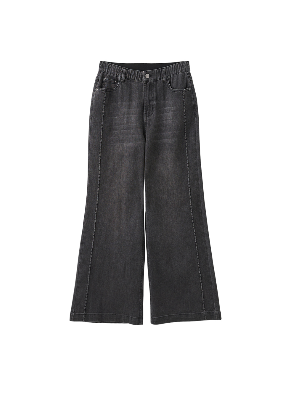 DITA特殊縫線牛仔寬褲