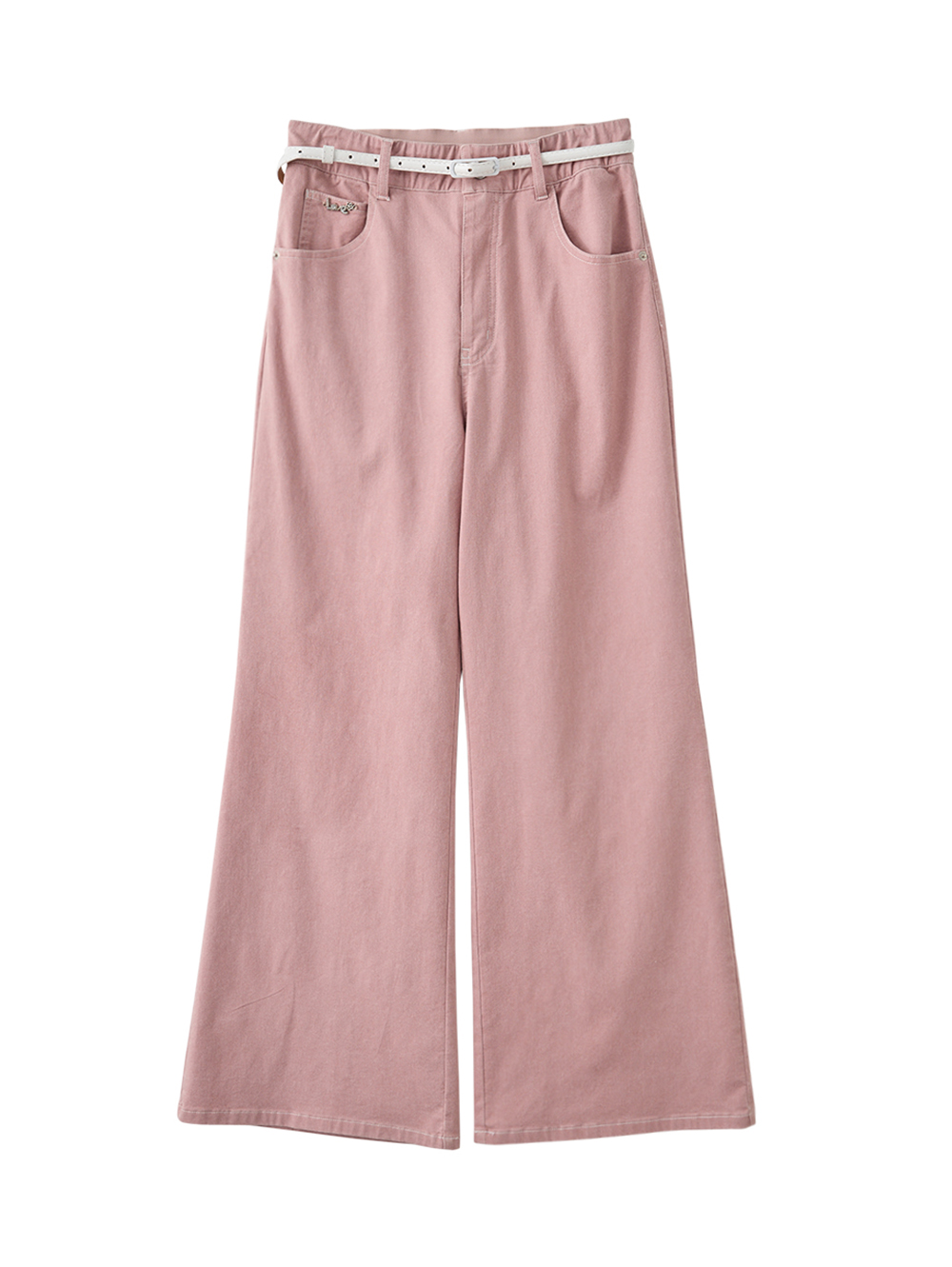 DITA繡花個性牛仔寬褲