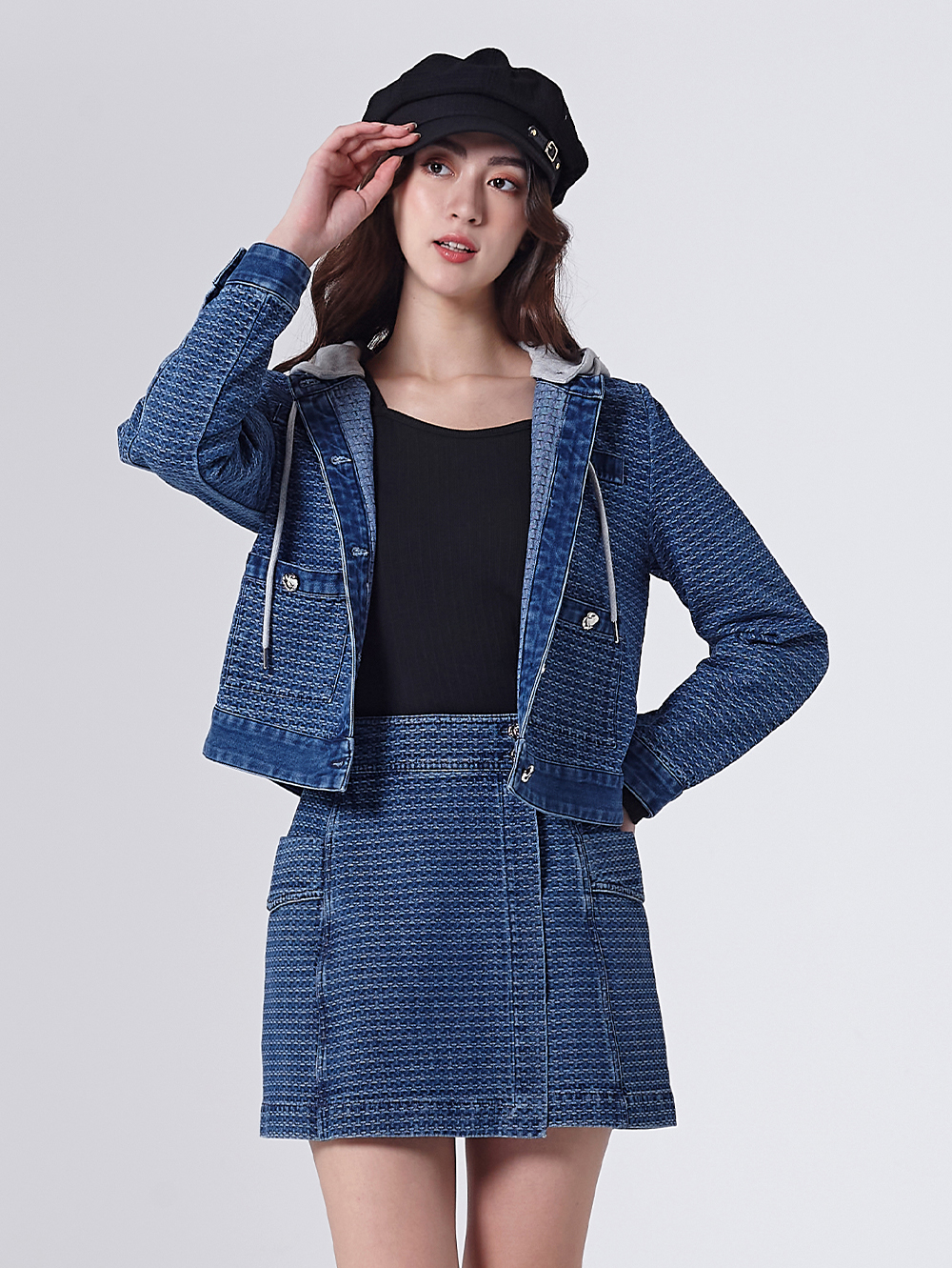 DITA個性刷紋牛仔短裙