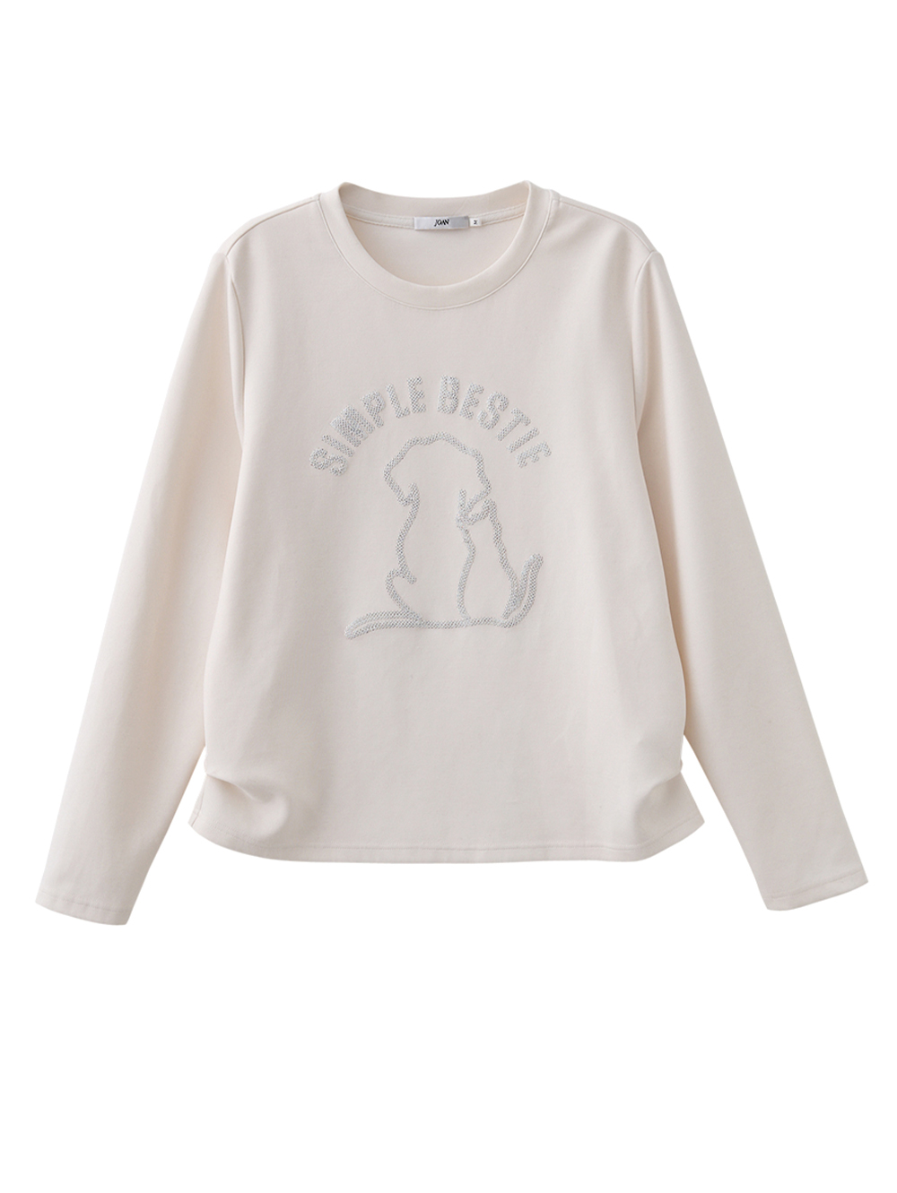 JOAN溫柔療癒系亮片狗狗圖樣上衣