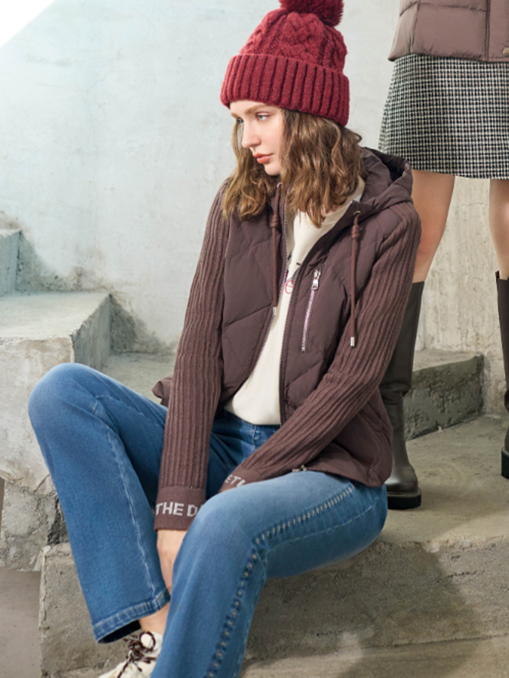 JOAN跳色打劫車線9分喇叭褲