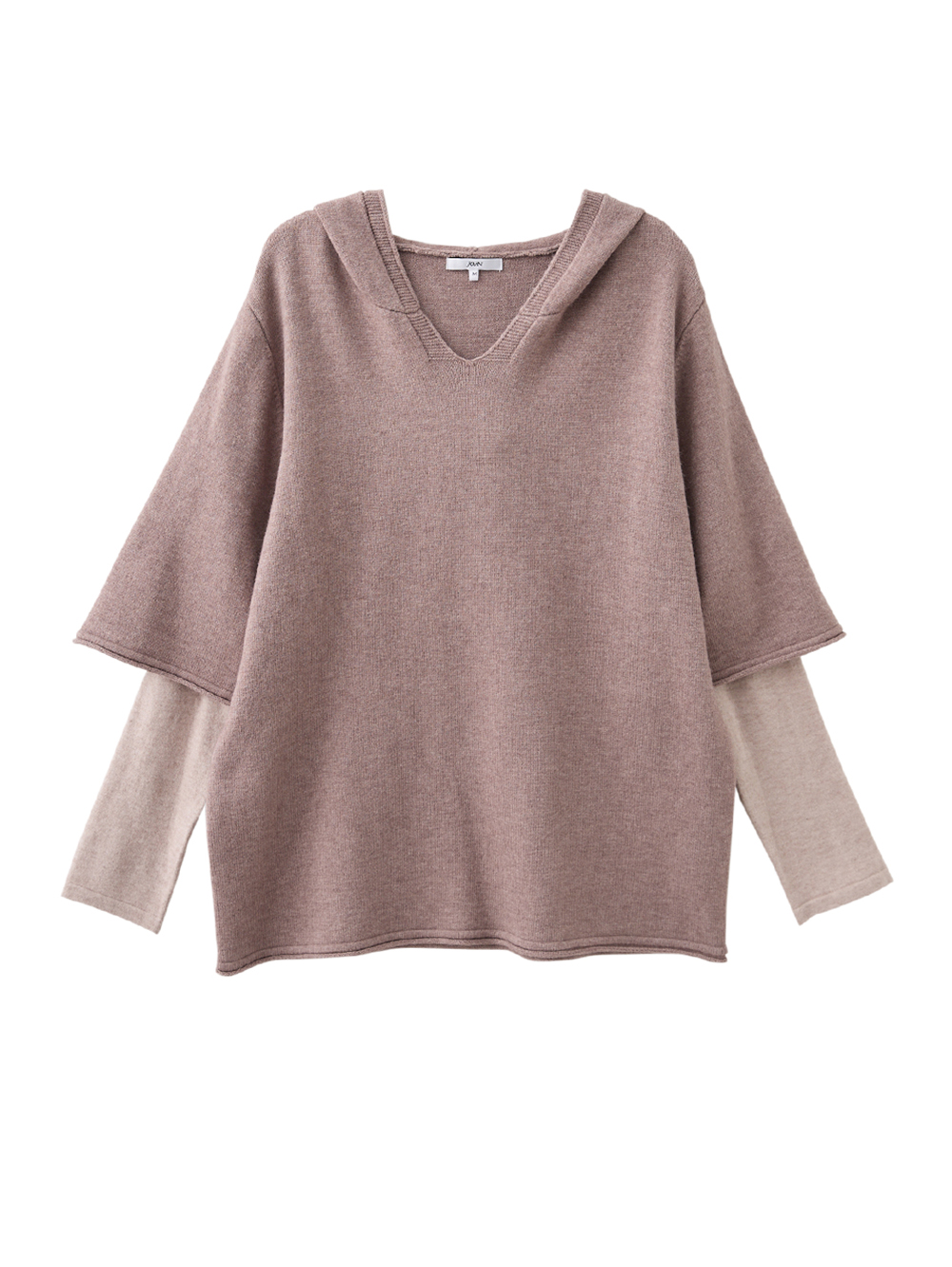 JOAN層次感休閒連帽針織上衣