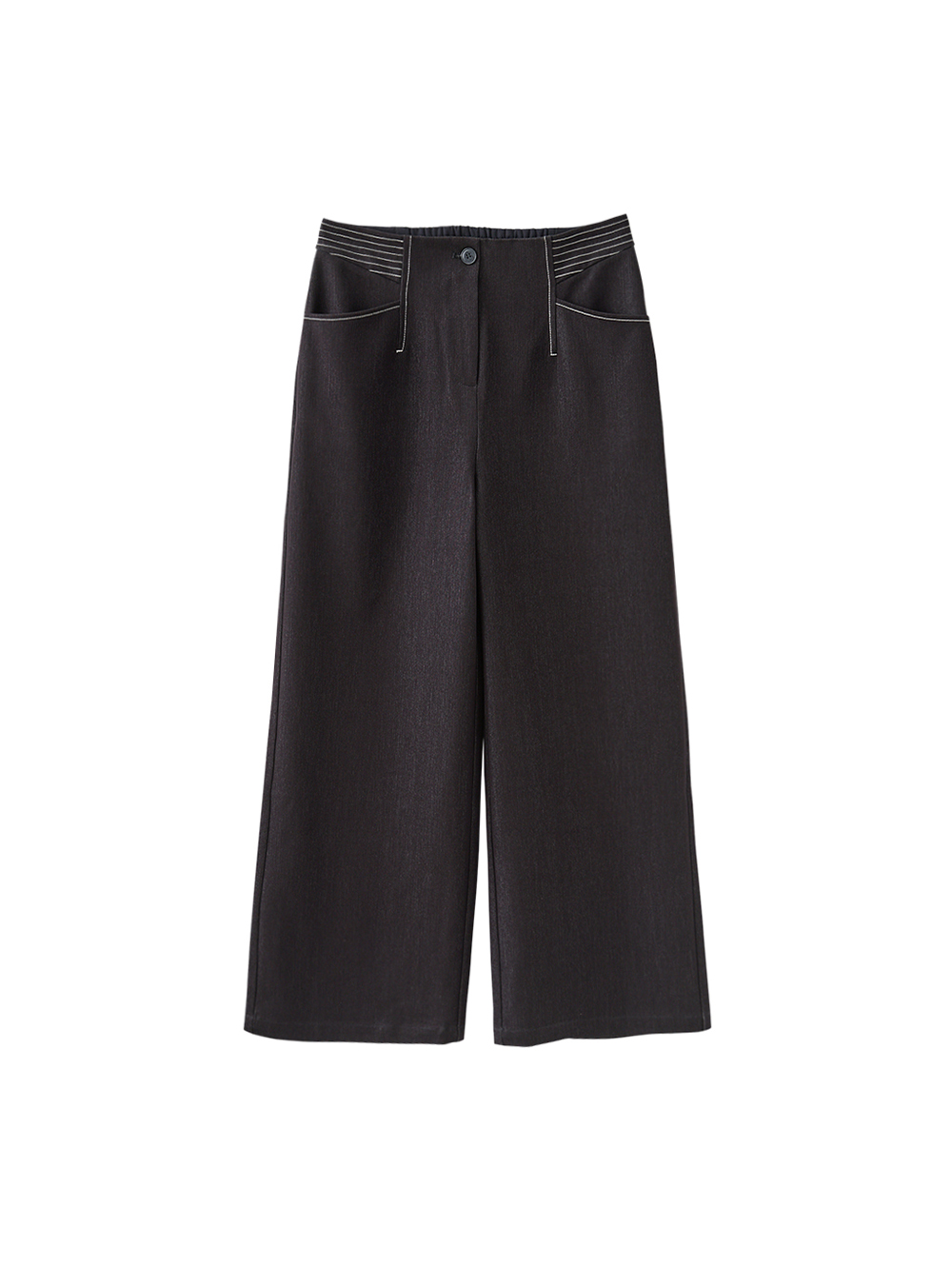 JOAN俐落都會線條通勤寬褲