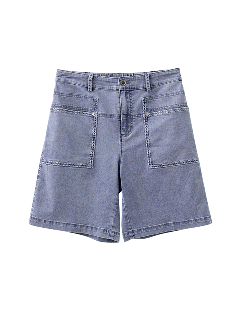 JOAN中腰水洗五分牛仔短褲