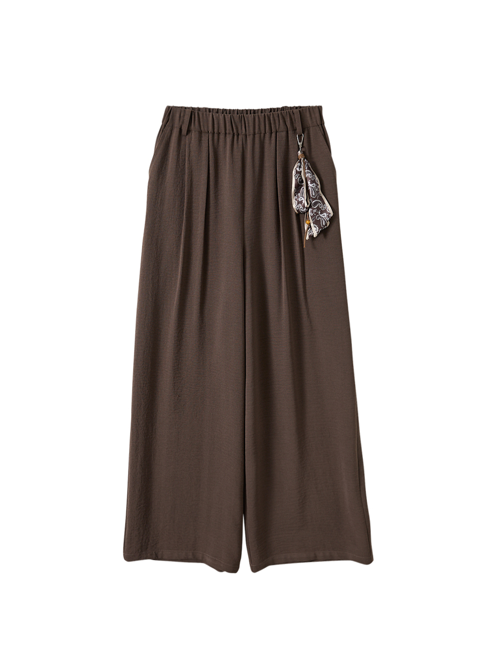 JOAN輕盈垂感寬褲(附吊飾)