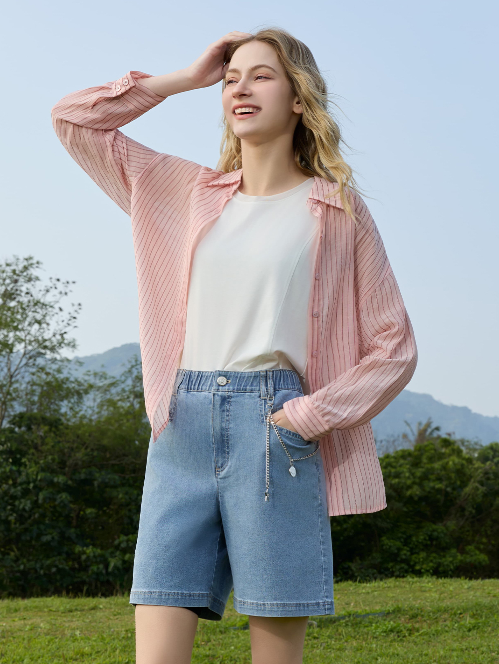 JOAN星鏈吊飾牛仔短褲