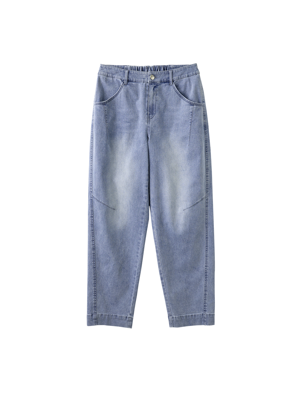 JOAN微寬輕鬆水洗牛仔褲