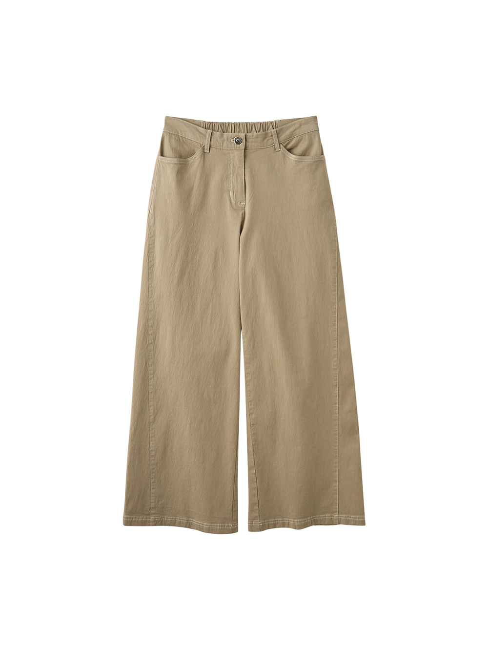 JOAN夏日降溫彈力牛仔寬褲(素色款)