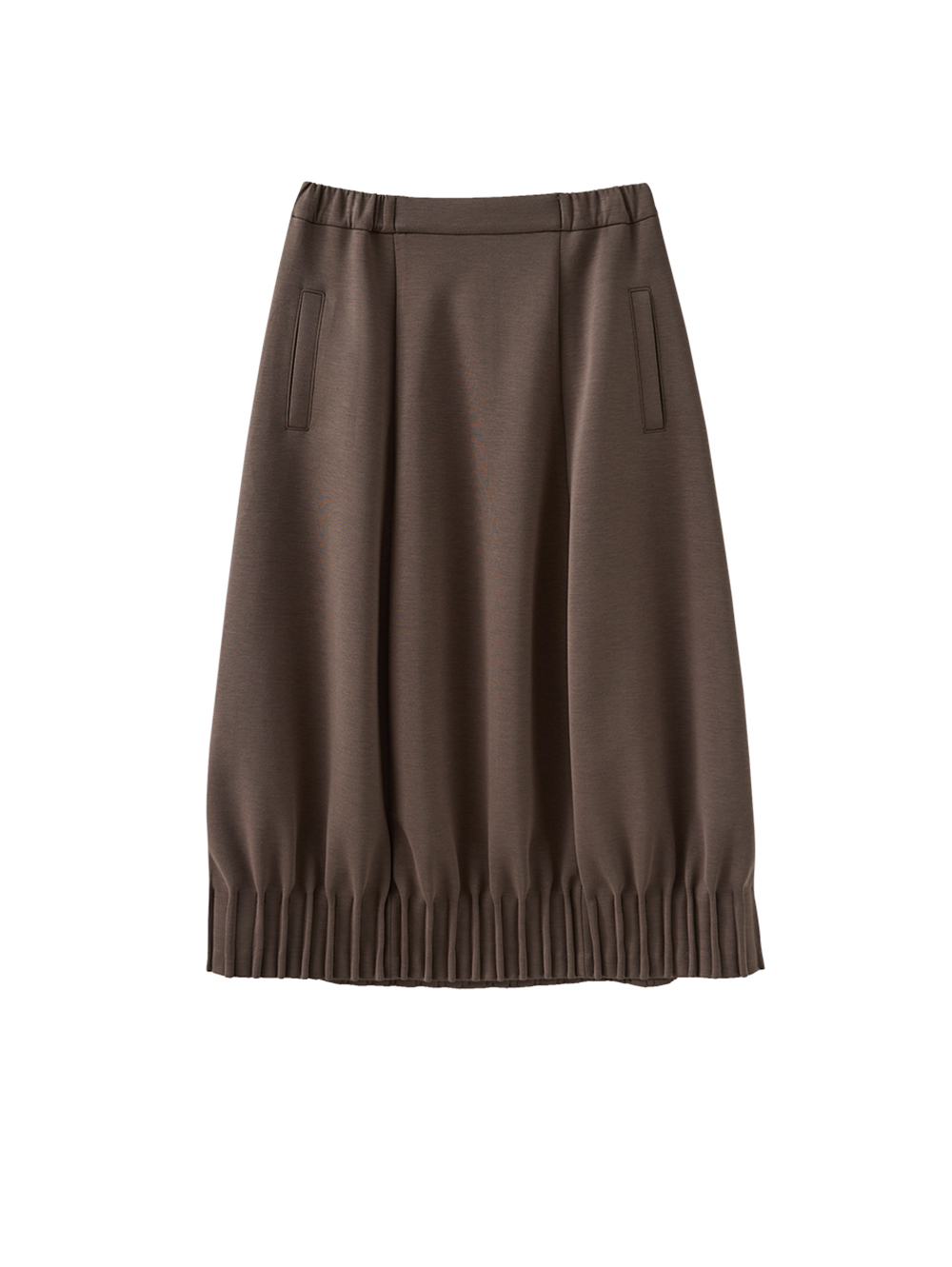 JOAN下擺細摺氣球中長裙