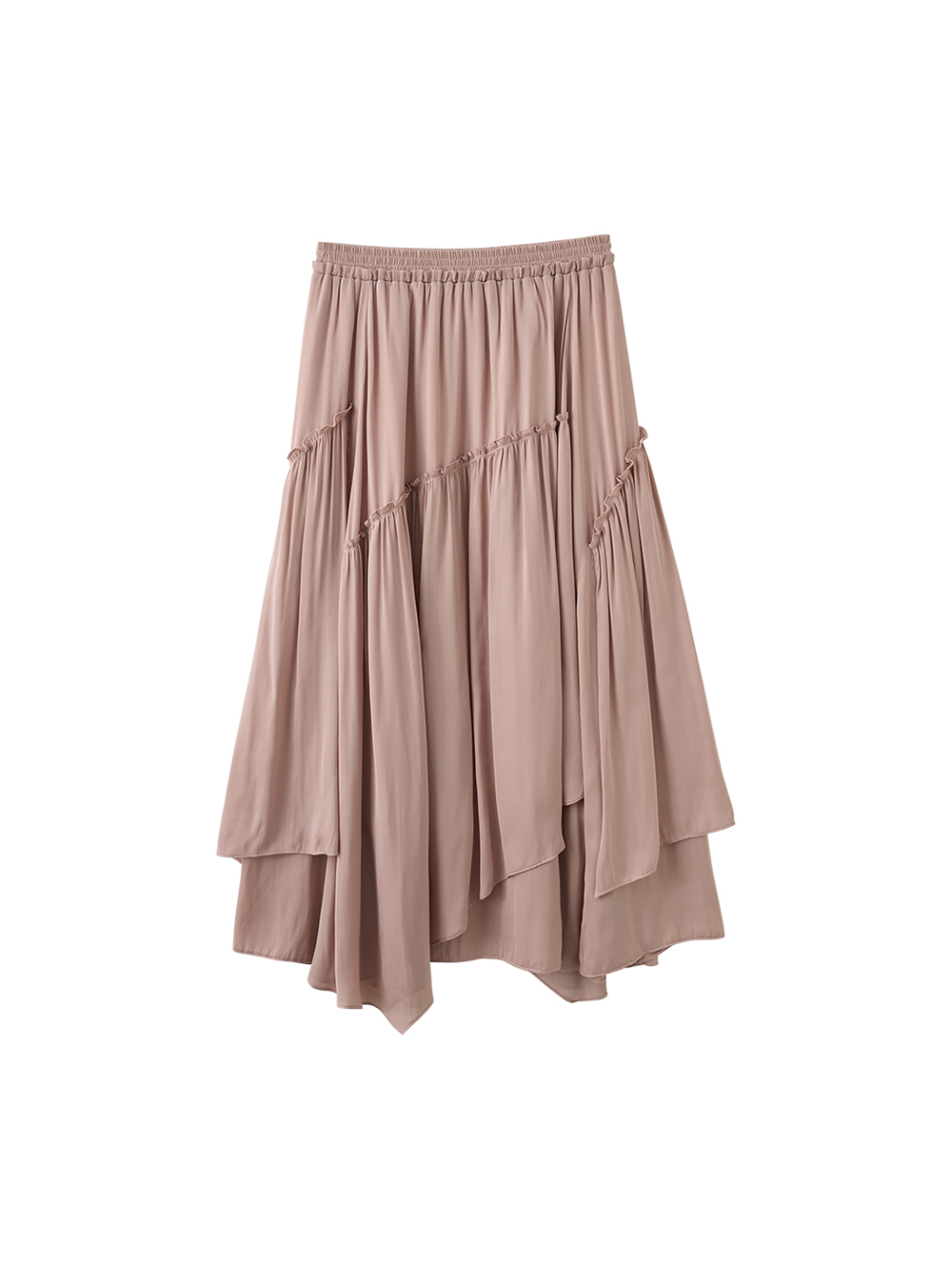 JOAN柔霧不對稱蛋糕長裙