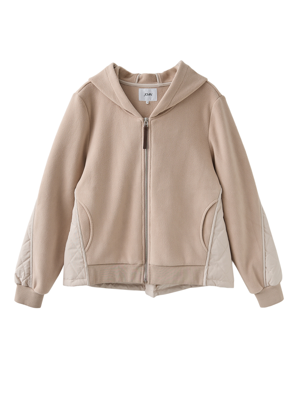 JOAN柔軟刷毛拼接绗棉外套