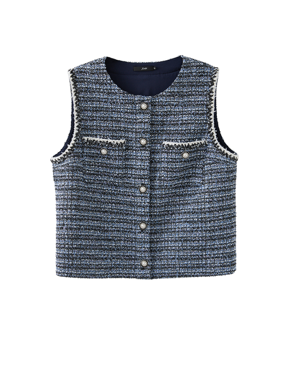 JOAN法式輕奢花呢背心外套