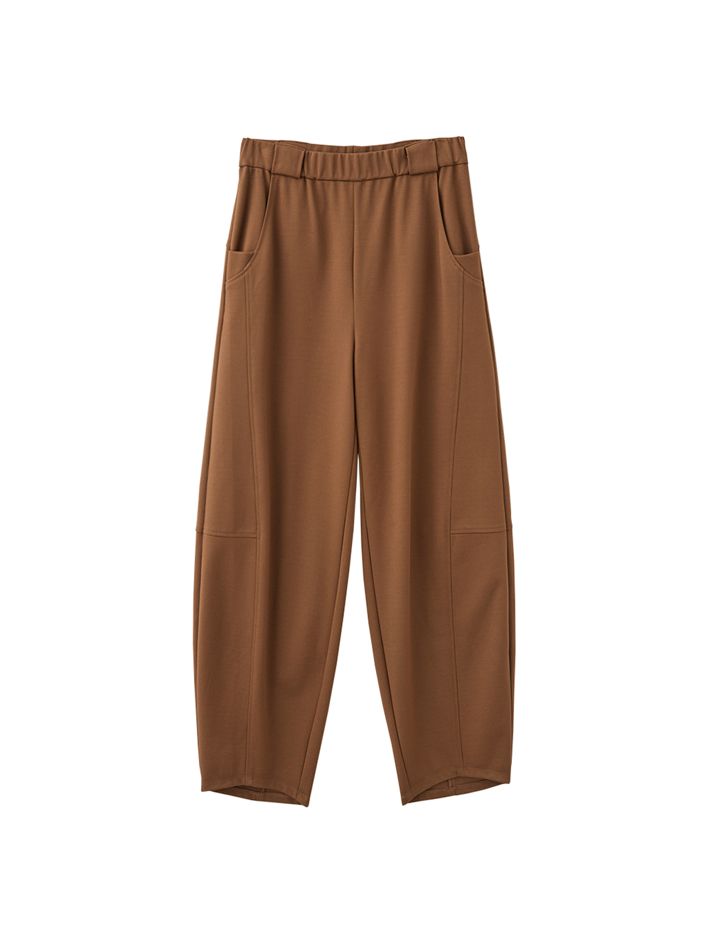 DENOVO立體線條彈力彎刀褲