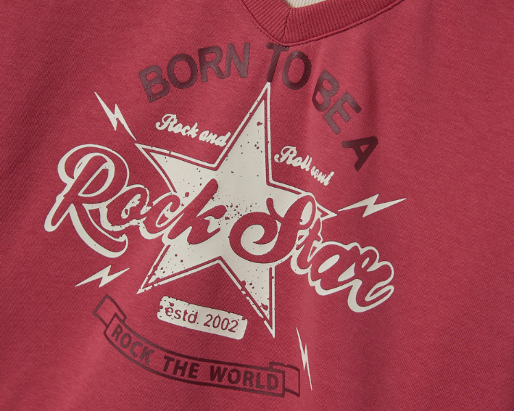abito ROCK STAR假兩件長袖上衣