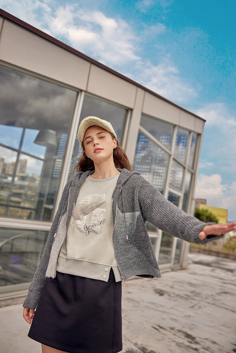 abito織帶腰頭空氣布短裙