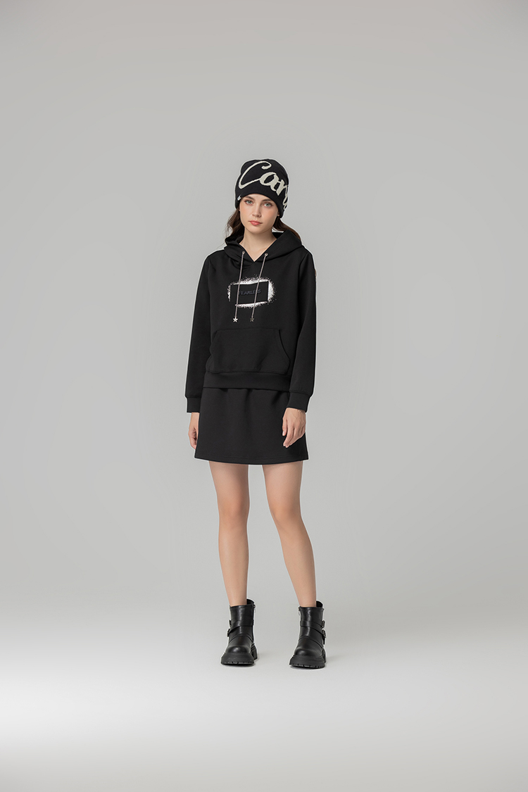 abito織帶腰頭空氣布短裙