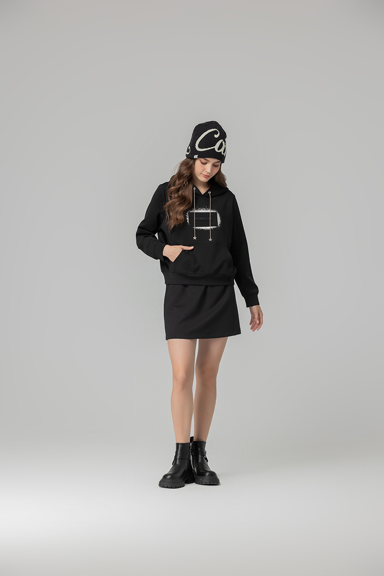 abito織帶腰頭空氣布短裙