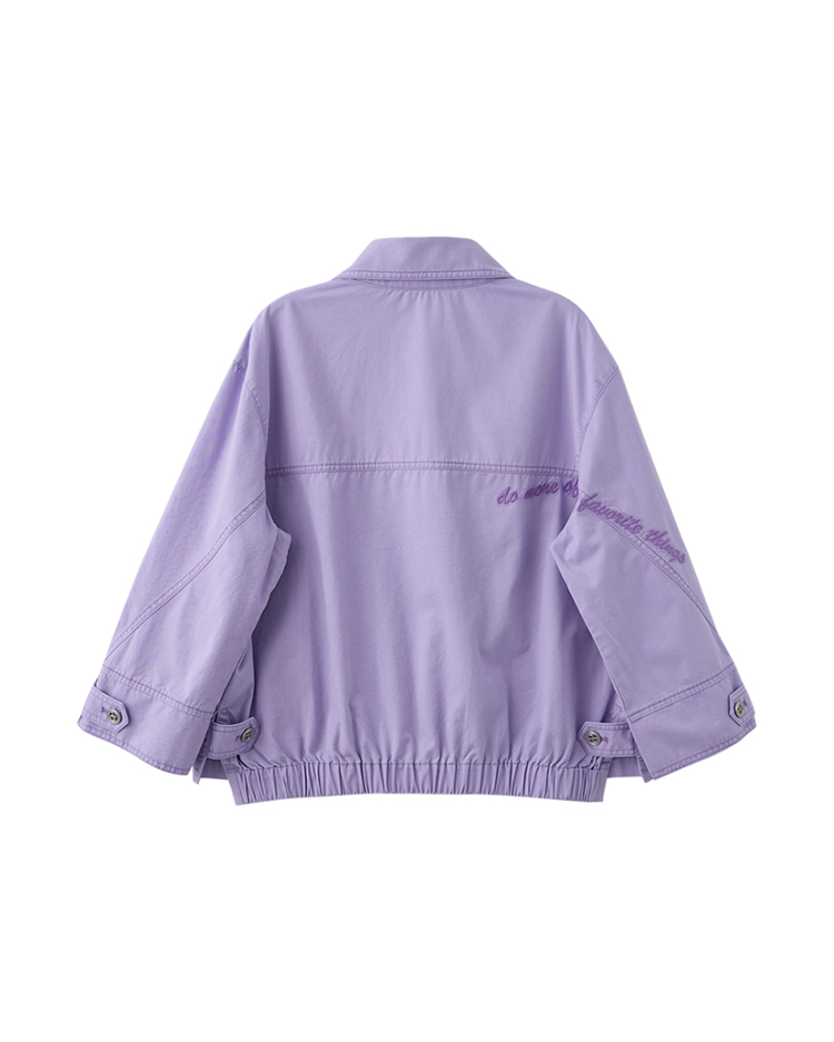 abito刺繡小字薄料牛仔外套