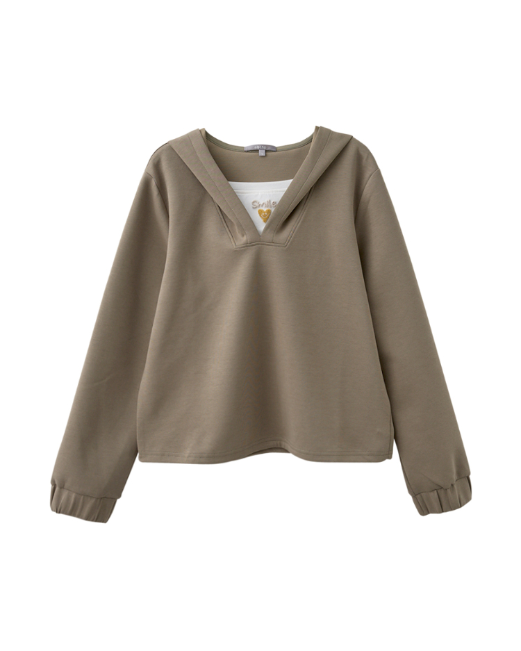 abito立體繡笑臉連帽上衣