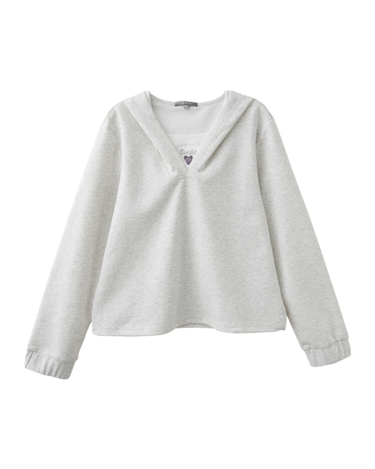 abito立體繡笑臉連帽上衣