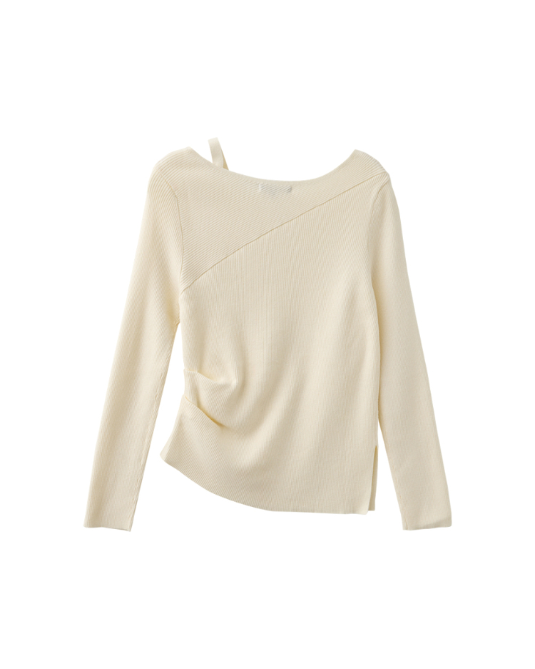 abito斜肩造型兩件式上衣