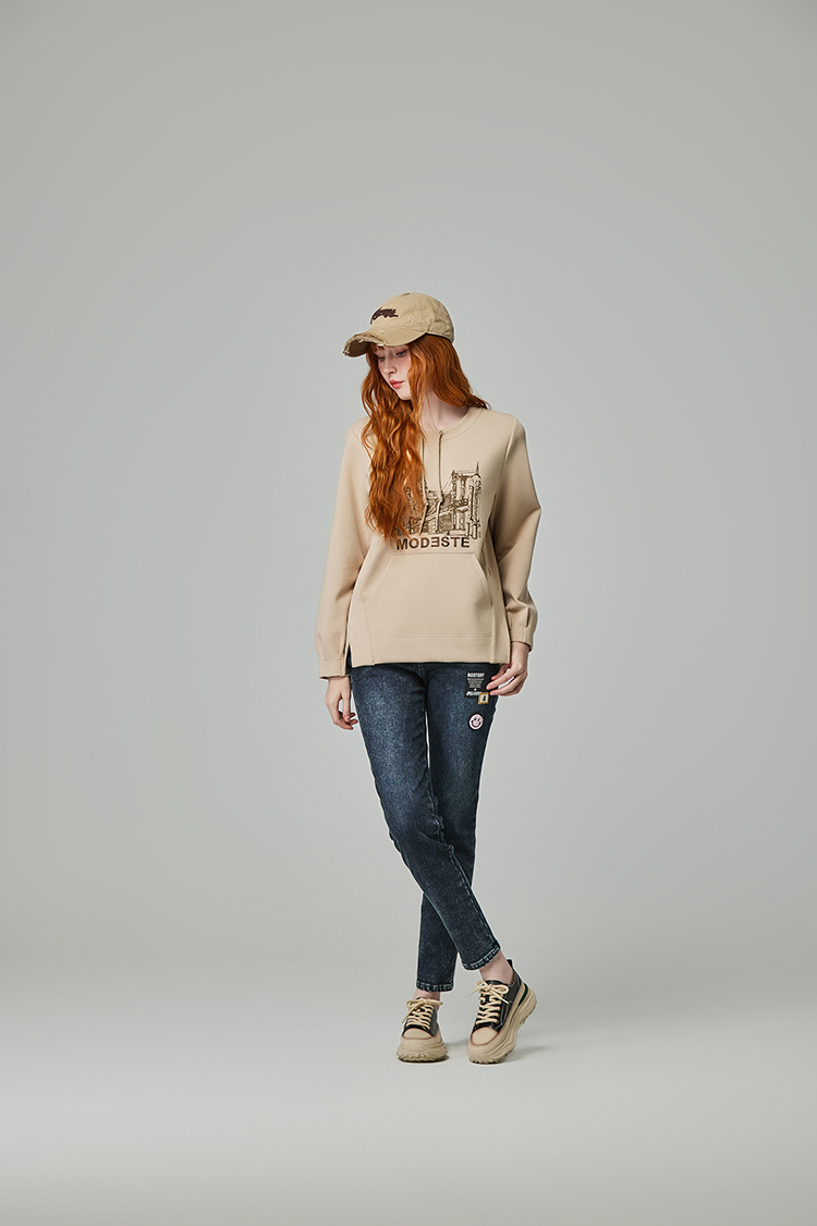 abito復古舊印圖案上衣