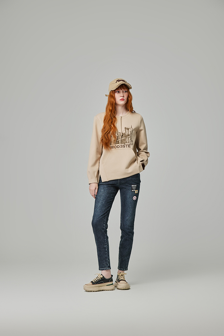 abito復古舊印圖案上衣