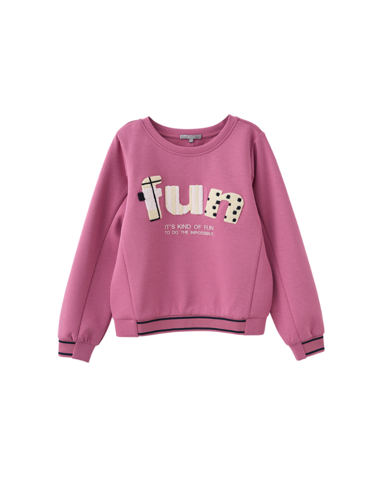 abito可愛毛絨字母連帽上衣