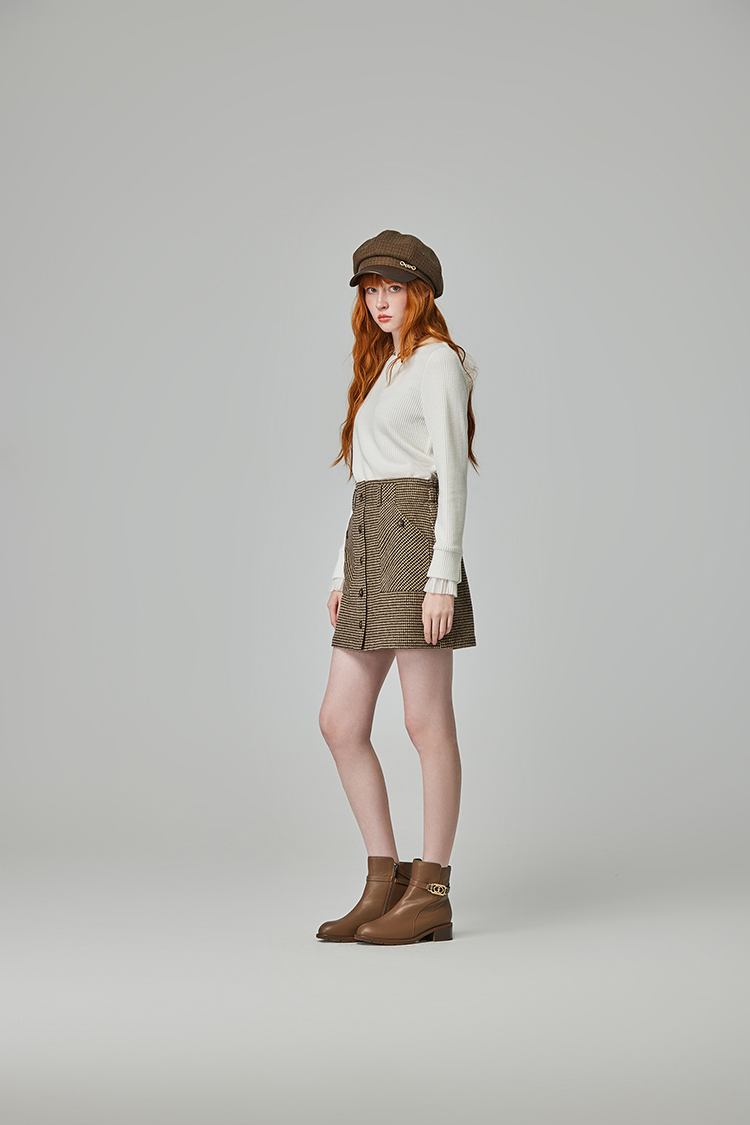 abito百搭圓領網紗上衣