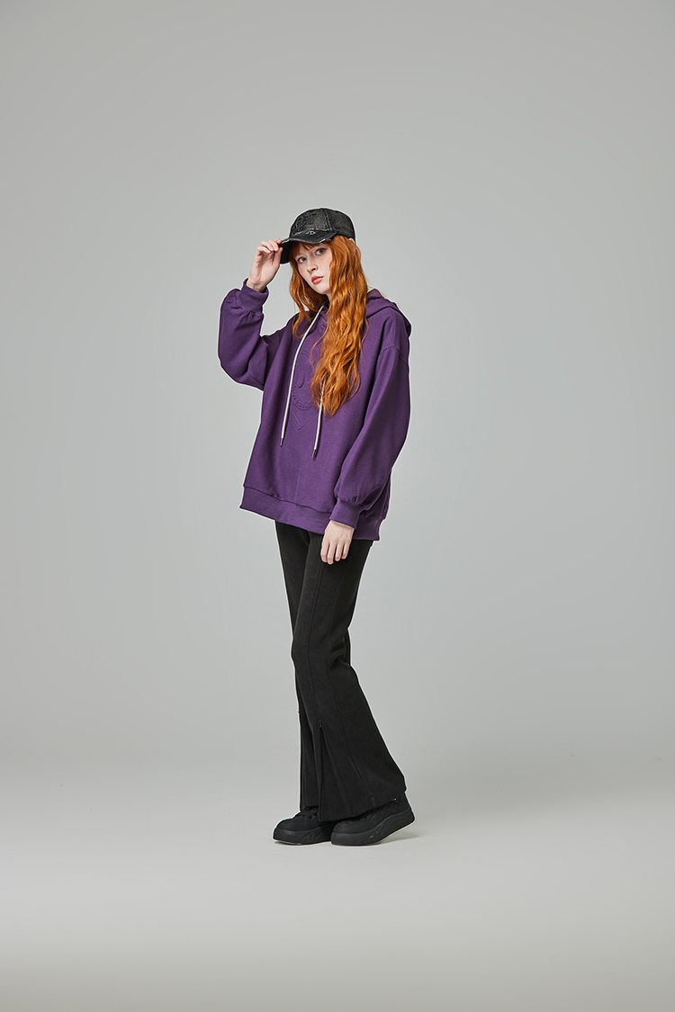 abito修身側開拉鍊微喇叭長褲