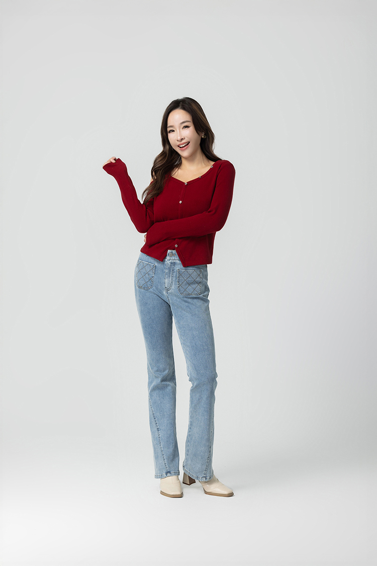 CHANG YU x abito棉質微喇叭牛仔褲