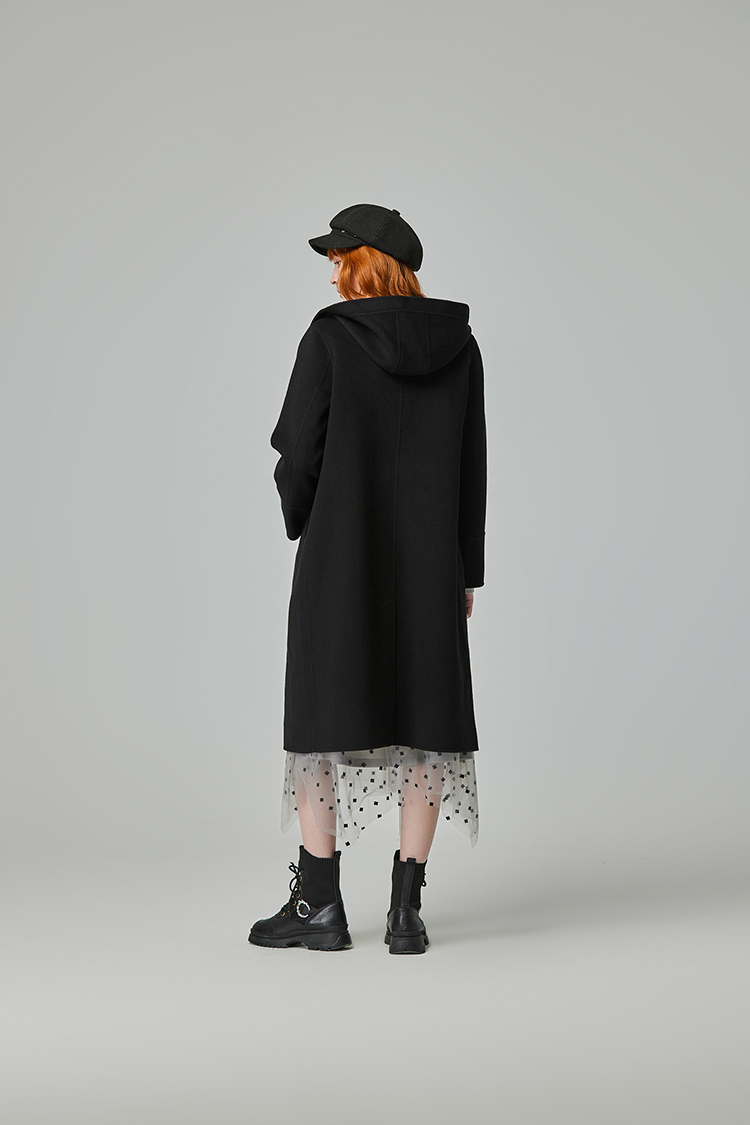 abito氣質長版連帽大衣