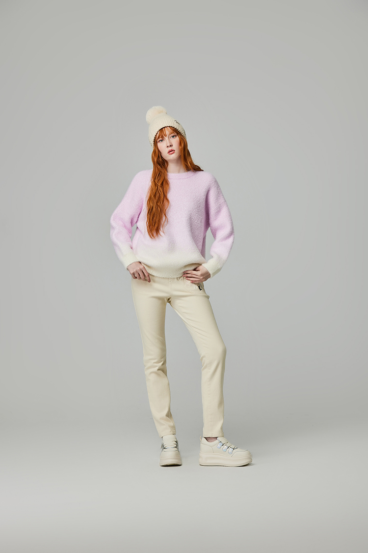 abito溫暖漸層針織上衣