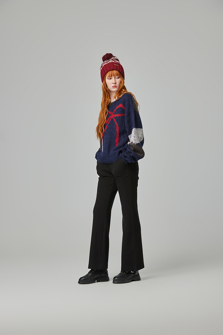 abito甜美蝴蝶結針織上衣