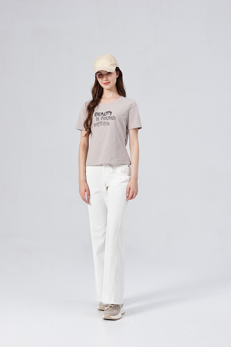 DITA精緻亮片字母T-SHIRT