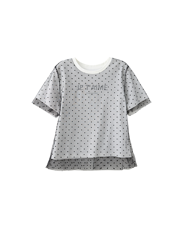 DITA愛你水玉網紗T-SHIRT