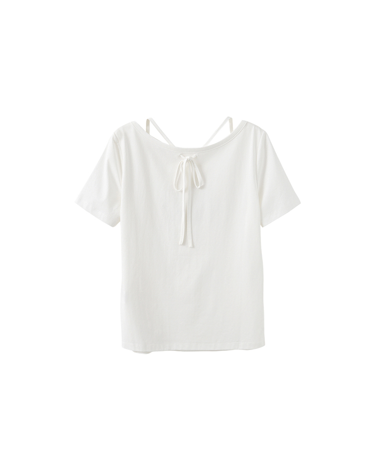 DITA低調亮片後綁結T-SHIRT